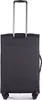 A black suitcase with a telescopic handle and wheels, shown from the back. Anteprima dell’immagine prodotto
