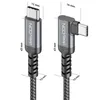 deleyCON 1,5m USB-C Kabel 90° 60W USB-C auf USB-C gewinkelt Produktbild-Vorschau 2