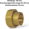 Pumpenverschraubung Messing 1 1/2" x 1" Anschluss Produktbild-Vorschau 3