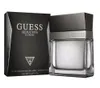 A product shot of Guess Seductive Homme eau de Toilette and its packaging. Voir les images du produit