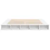 vidaXL Postel White 200x200 cm Dřevěný materiál Náhled obrázku produktu 3