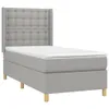 vidaXL Boxspringbett mit Matratze & LED Hellgrau 90x200 cm Produktbild-Vorschau 4