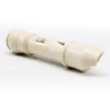 A cream-colored recorder is shown lying on a white surface. Produktbild-Vorschau