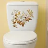 GKA WC Deckel Aufkleber goldene Blumen Toilettendeckel Produktbild-Vorschau 3
