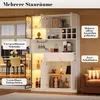 Armoire haute vitrine, 120x33x200 cm, meuble de salon avec Voir les images du produit 11