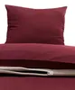4 tlg Uni Bettwäsche 135x200 Bordeaux Einfarbig Renforce Produktbild-Vorschau 2