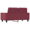 2-Sitzer-Sofa Weinrot 120 cm Stoff Produktbild-Vorschau 5