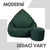 Sedací vak XXXL + podnožka zelená do interiéru na terasu Náhľad obrázku produktu 5