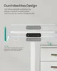 A diagram illustrating the anti-collision feature of an electric standing desk. Produktbild-Vorschau