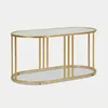 Table Basse Antalia - Structure Dorée Élancée Et Plateau Voir les images du produit 10