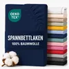 Komfortec Jersey Spannbettlaken 200x200 cm, 100% Baumwolle, Produktbild-Vorschau 1