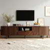okwish Moderner TV Schrank mit zwei Rolltüren und Staufach, Produktbild-Vorschau 2