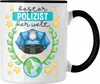 Trendation - Bester Polizist Geschenk Tasse mit Spruch Produktbild-Vorschau 1
