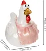 Dekorative Hühnerfiguren aus Keramik für Osterdeko und Produktbild-Vorschau 3