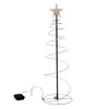 A spiral Christmas tree decoration with LED lights and a star topper, shown against a white background. Voir les images du produit