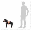 A plush toy horse is shown next to a silhouette of a person for scale. Náhľad obrázku produktu