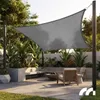 Sonnensegel Rechteckig 3x4m Sonnenschutz Wasserdicht Grau Produktbild-Vorschau 4