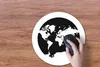 MuchoWow® Mauspad Mousepad Weltkarte - Kreis - Schwarz und Produktbild-Vorschau 3