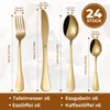 Besteck Set, 6 Personen Geschirrset, 24-teiliges Edelstahl Produktbild-Vorschau 3