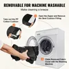 Instructions on how to remove and wash a dog car seat cover, showing a washing machine and hands. Náhled obrázku produktu