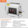 VEVOR Ultraschallreiniger 6L 300W Edelstahl digital 0-30min Produktbild-Vorschau 7