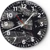 Wanduhr - Rund - Glasuhr - Federn Grafiken Gliederung - Produktbild-Vorschau 1