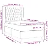 vidaXL Boxspringbett mit Matratze Taupe 100x200 cm Stoff -  Produktbild-Vorschau 8