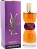 Yves Saint Laurent Manifesto Eau de Parfum mit violett-goldener Verpackung und elegant geschwungenem Flakon in Bernsteinoptik. Anteprima dell’immagine prodotto