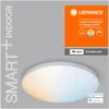 A product image for a smart LED ceiling light, showing the light itself and marketing information. Produktbild-Vorschau