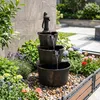 COSTWAY Gartenbrunnen mit Pumpe, 3-stufiger Springbrunnen Produktbild-Vorschau 9