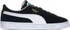 A side view of a black Puma Suede sneaker with white accents. Produktbild-Vorschau