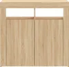 vidaXL Sideboard avec lampes LED Chêne Sonoma 80x35x75 cm Voir les images du produit 18
