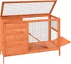 vidaXL Králikáreň Brown 103x44x69,5 cm Masívne borovicové Náhľad obrázku produktu 4