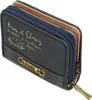 A close-up view of a dark blue wallet with gold accents and text. Anteprima dell’immagine prodotto