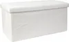 Coffre de rangement banc pliable bouclette Blanc Voir les images du produit 1