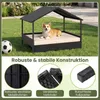 COSTWAY Lit pour chien d'extérieur, lit surélevé en rotin Voir les images du produit 6