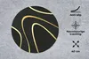 MuchoWow® Mauspad Mousepad Goldene Wellen auf schwarzem Produktbild-Vorschau 2