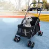 Hundebuggy Klappbar Katzenbuggy mit Federung Leicht Blau Produktbild-Vorschau 6