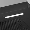 Close-up of a black range hood with a light panel and mesh vents. Anteprima dell’immagine prodotto