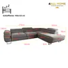 4ALLHOME Ecksofa Luna mit Schlaffunktion, Couch, Sofa mit Produktbild-Vorschau 2