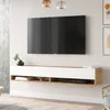 Fernsehtisch 'Laitila' 180x31,5x29,5 cm Eiche rustikal/Weiß Produktbild-Vorschau 1