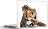 MuchoWow® Laptop Aufkleber Sticker Cover Braune Eule mit Produktbild-Vorschau 1