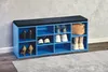 Schuhregal mit Bank türkis 103,5 x 48 x 29,5 cm Produktbild-Vorschau 6