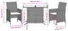 vidaXL 3-tlg. Bistro-Set mit Kissen Beigemischung Poly Produktbild-Vorschau 8