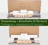 Two images showing the packaging and components of a WONDERMAKE® outdoor furniture set. Anteprima dell’immagine prodotto