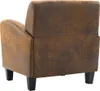 vidaXL Canapé fauteuil marron 70x69x72 cm imitation daim Voir les images du produit 5