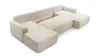 Wohnlandschaft PULA-U Cord Schlafsofa, Bettkasten BEIGE Produktbild-Vorschau 3