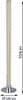 A tall, cylindrical LED floor lamp with a silver base and a clear, textured tube filled with small, reflective elements. Dimensions are indicated by measurement lines. Produktbild-Vorschau
