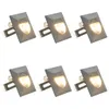 vidaXL Luci da parete per esterni 6 pz. LED 5 W Argento Anteprima dell’immagine prodotto 2