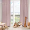 Záves do detskej izby s očkami Sloni 140x250cm Púdrovo Náhľad obrázku produktu 3